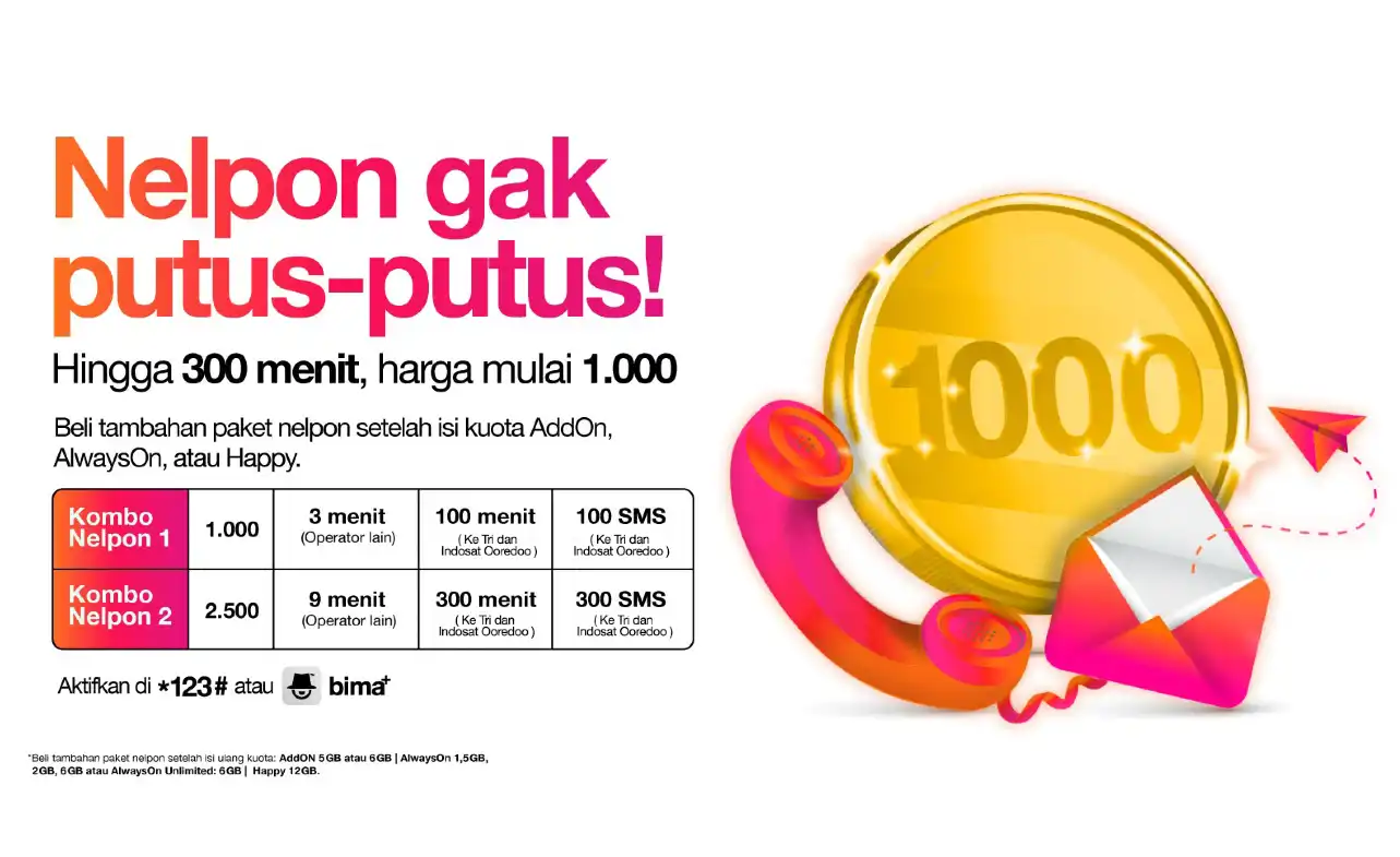 Cara Beli Paket Nelpon Tri