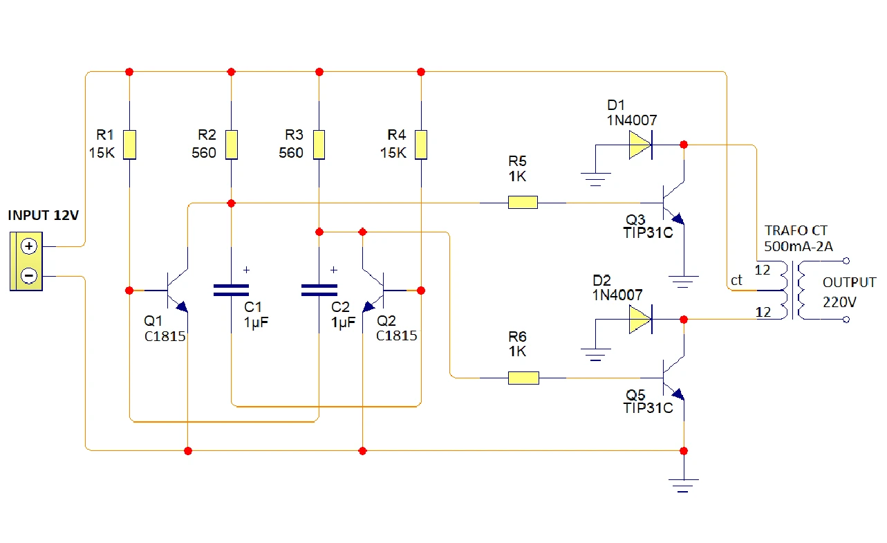 Rangkaian Mini Inverter