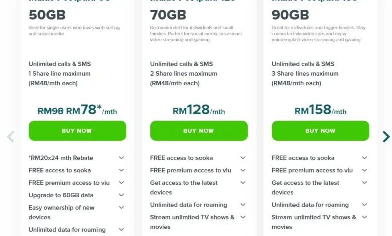 Maxis Postpaid Plan dengan Phone